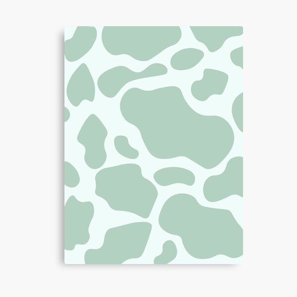 Cow Sage Green Canvas Prints for Sale