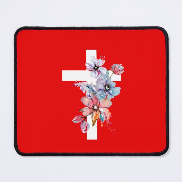 Item preview, Jesus cross with flowers designed and sold by Talitha Marya.