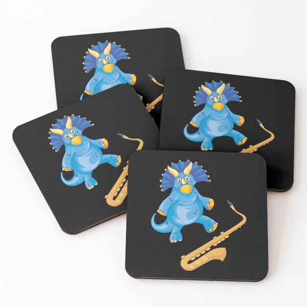 Item preview, Dinosaur Playing Saxophone ,Funny Good Dinosaur Saxophone Lovers Blue Design designed and sold by pedrored369.