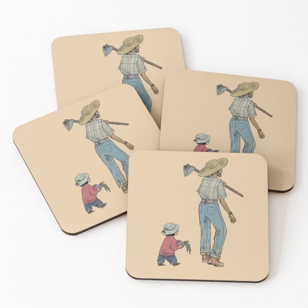 Item preview, Grandpa and Granddaughter working ina field designed and sold by MemoryDream.