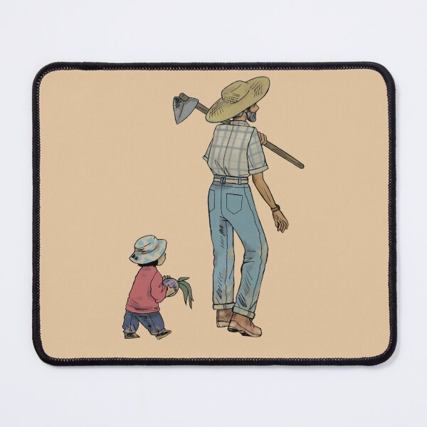 Item preview, Grandpa and Granddaughter working ina field designed and sold by MemoryDream.