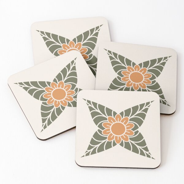 Item preview, Orange Japandi Inspired Flower Design designed and sold by beccaveedesigns.