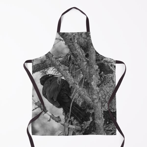 Item preview, Forester at work 4.  Black woodpecker bw designed and sold by Jouko Lehto Photography.