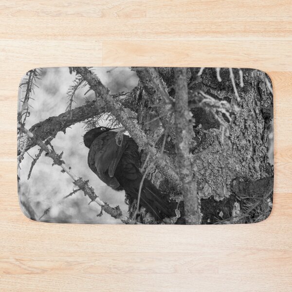 Item preview, Forester at work 4.  Black woodpecker bw designed and sold by Jouko Lehto Photography.