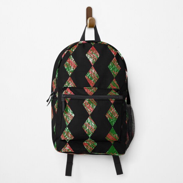 Item preview, Vertical pattern of green and red rhombuses designed and sold by Meo Design.