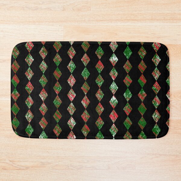 Item preview, Vertical pattern of green and red rhombuses designed and sold by Meo Design.