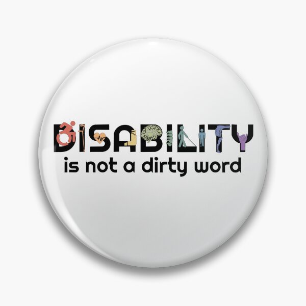 Item preview, Disability is not a dirty word (Black and Rainbow) designed and sold by neatchicdesigns.