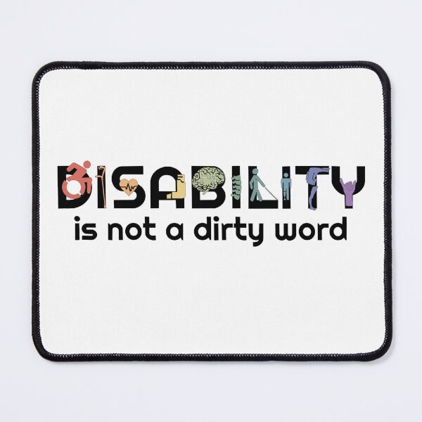 Item preview, Disability is not a dirty word (Black and Rainbow) designed and sold by neatchicdesigns.
