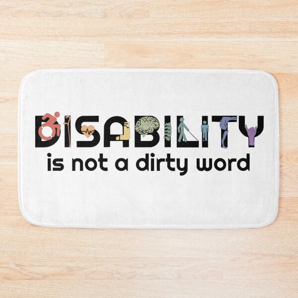 Item preview, Disability is not a dirty word (Black and Rainbow) designed and sold by neatchicdesigns.