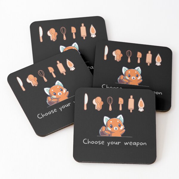 Item preview, Choose Your Weapon Cute Red Panda Print designed and sold by ToplineDesigns.