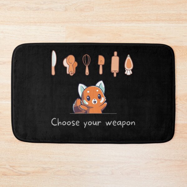Item preview, Choose Your Weapon Cute Red Panda Print designed and sold by ToplineDesigns.