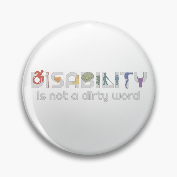 Item preview, Disability is not a dirty word (Light Grey and Rainbow) designed and sold by neatchicdesigns.