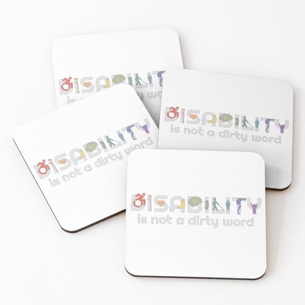 Item preview, Disability is not a dirty word (Light Grey and Rainbow) designed and sold by neatchicdesigns.