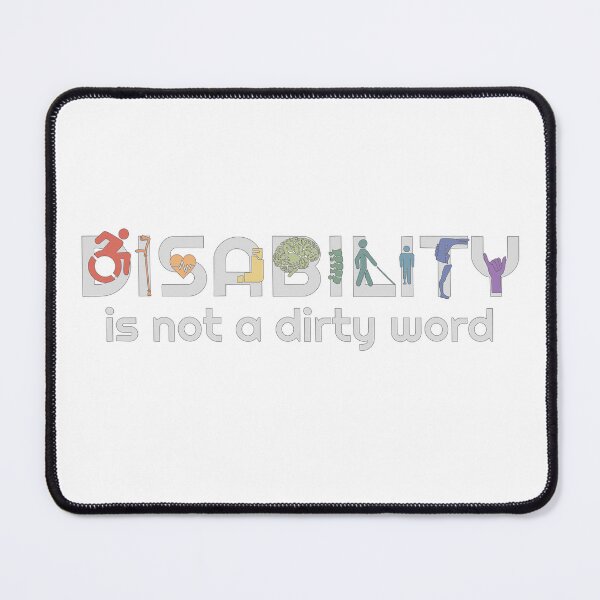 Item preview, Disability is not a dirty word (Light Grey and Rainbow) designed and sold by neatchicdesigns.
