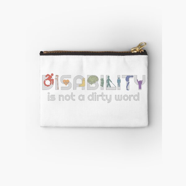 Item preview, Disability is not a dirty word (Light Grey and Rainbow) designed and sold by neatchicdesigns.
