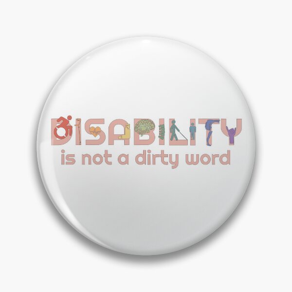 Item preview, Disability is not a dirty word (Pink and Rainbow) designed and sold by neatchicdesigns.