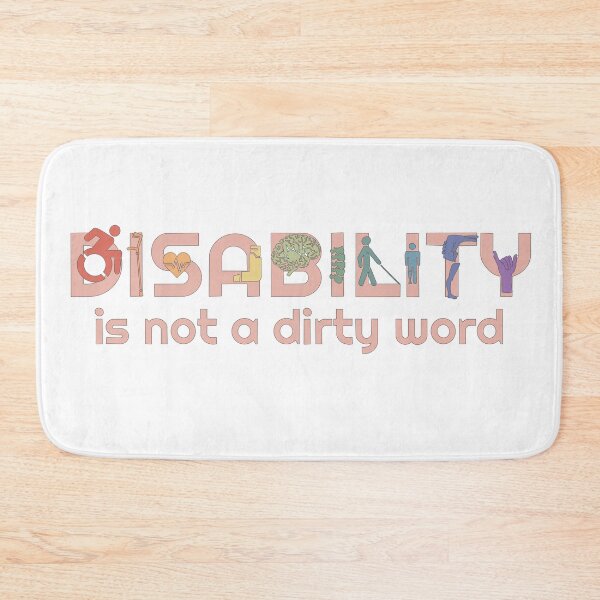 Item preview, Disability is not a dirty word (Pink and Rainbow) designed and sold by neatchicdesigns.