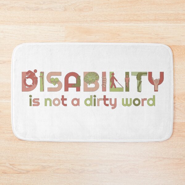 Item preview, Disability is not a dirty word (Pink and Green) designed and sold by neatchicdesigns.
