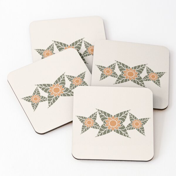 Item preview, Orange Japandi Inspired Flower Group Design designed and sold by beccaveedesigns.
