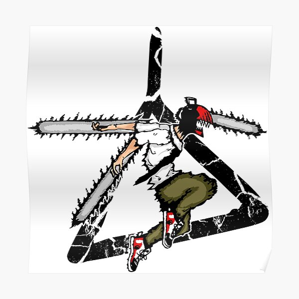"Denji Chainsawman Pull Cord" Poster by THEMADBRUSH Redbubble