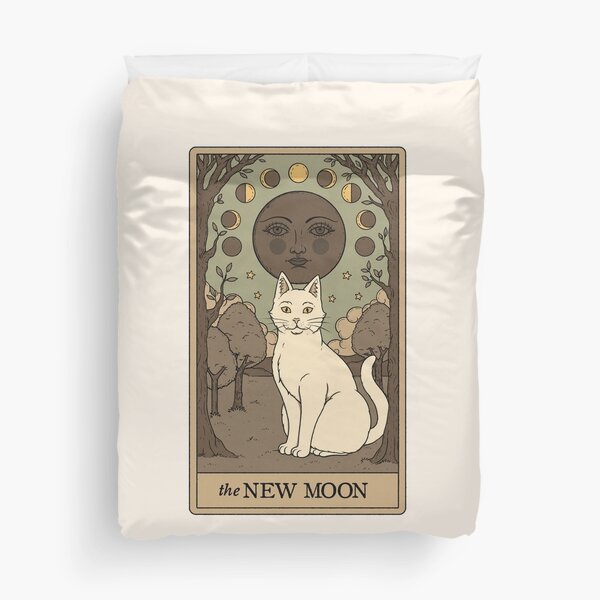 The New Moon Cat Duvet Cover