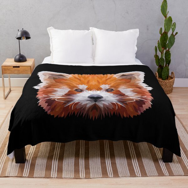Item preview, Geometric Minimalist Abstract Red Panda Art Print designed and sold by ToplineDesigns.