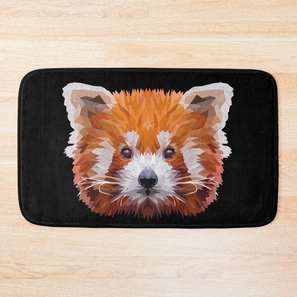 Item preview, Geometric Minimalist Abstract Red Panda Art Print designed and sold by ToplineDesigns.
