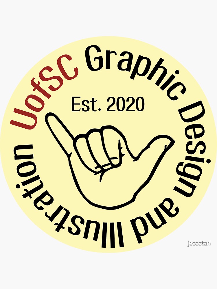 "UofSC Graphic design and Illustration" Sticker by jessstan Redbubble