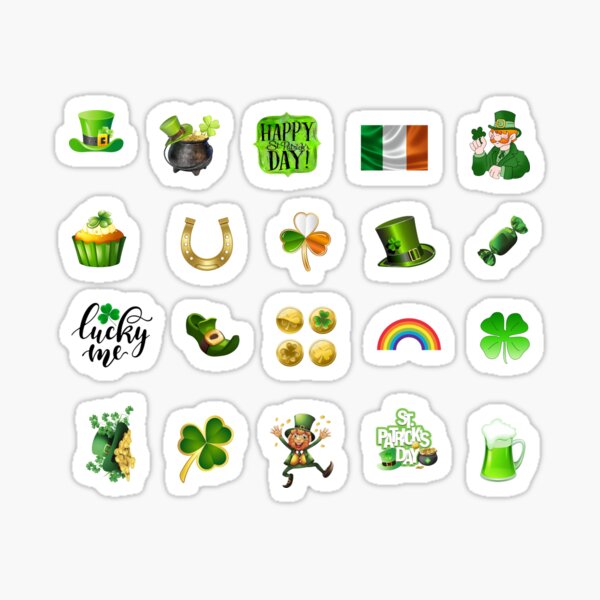 Artikel-Vorschau von st patrick day aufkleber, symbolsatz, designt und verkauft von RIBAred.