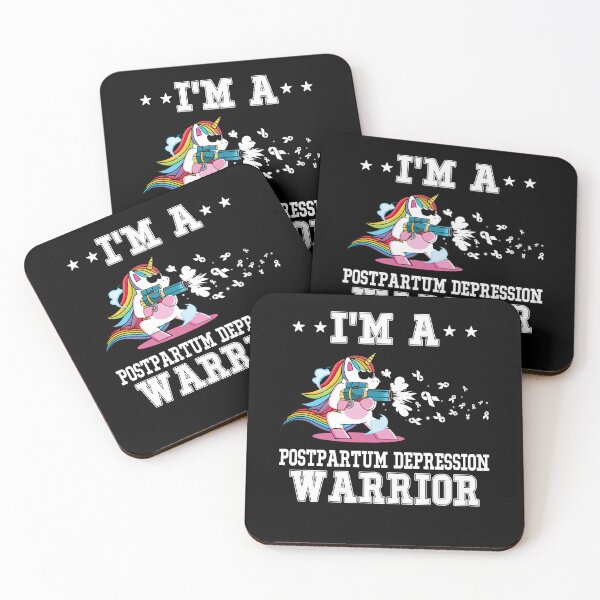 Item preview, Funny Unicorn I'm A Postpartum Depression Warrior designed and sold by heppenp.