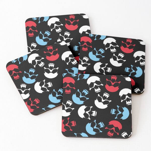 Item preview, Red White And Blue Skull Pattern designed and sold by TMBTM.