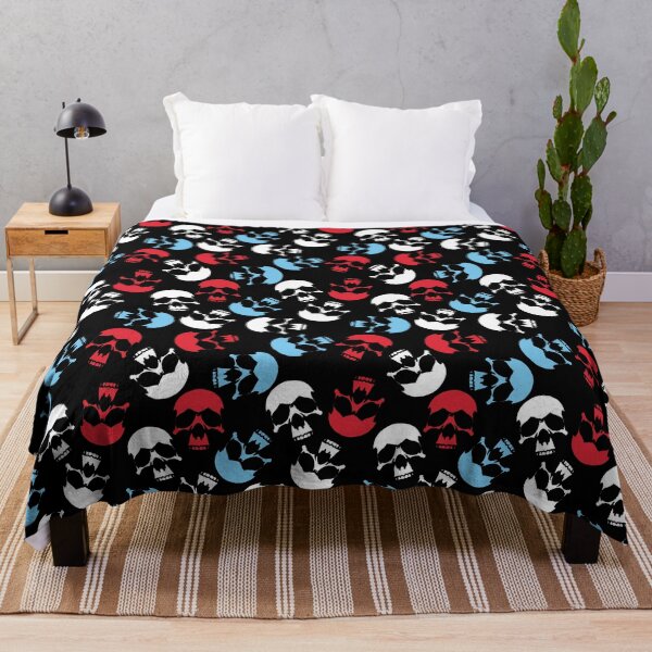 Item preview, Red White And Blue Skull Pattern designed and sold by TMBTM.