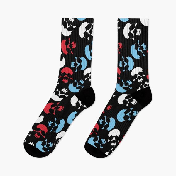 Item preview, Red White And Blue Skull Pattern designed and sold by TMBTM.