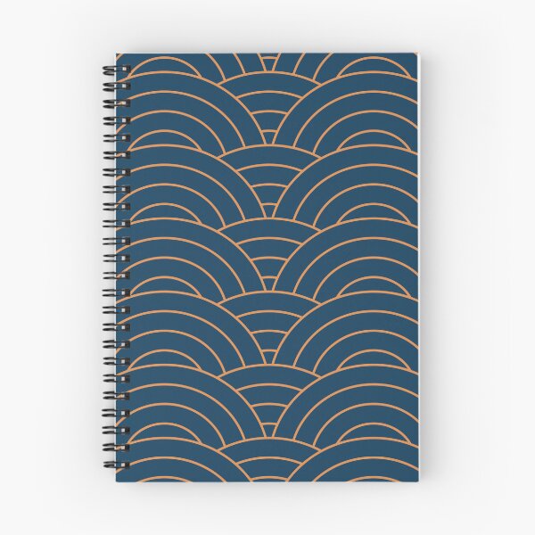 Item preview, Blue Japandi Inspired Arcs Pattern designed and sold by beccaveedesigns.