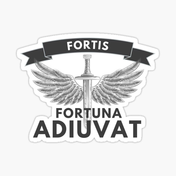 Fortis Fortuna Adiuvat (Fortune Favors The Brave) - Sticker Graphic - Auto,  Wall, Laptop, Cell, Truck Sticker for Windows, Cars, Trucks