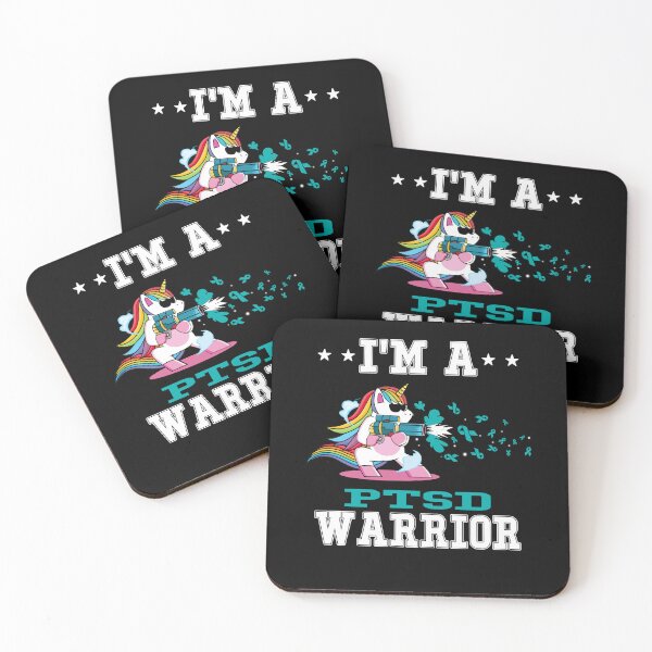 Item preview, Funny Unicorn I'm A PTSD Warrior designed and sold by heppenp.