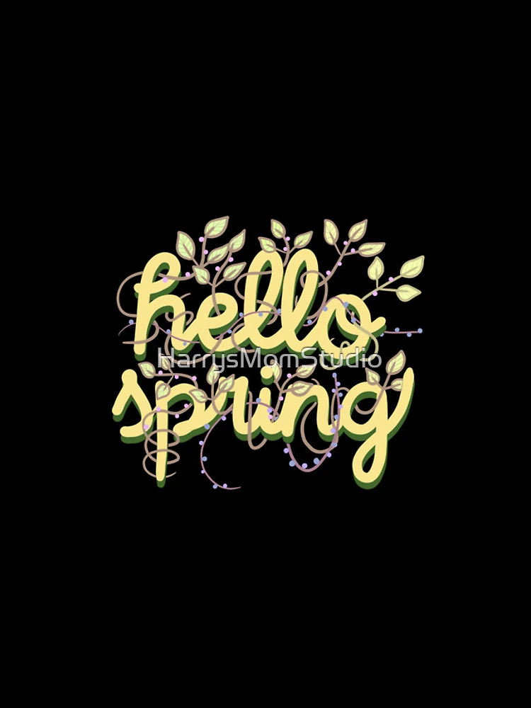 Thumbnail 4 of 4, iPhone Case, Hello Spring Lettering With Beautiful Cute Botanical Pattern designed and sold by HarrysMomStudio.