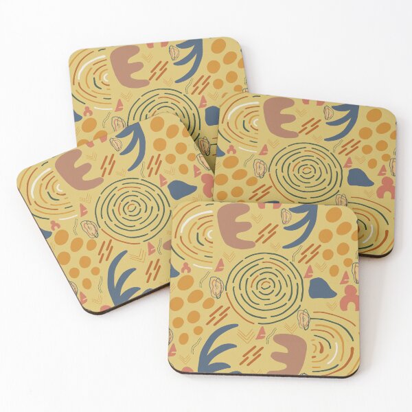 Item preview, Organic Abstract Dots  With Rainbows And Minimal Shapes Pattern designed and sold by SidhuKeet1.