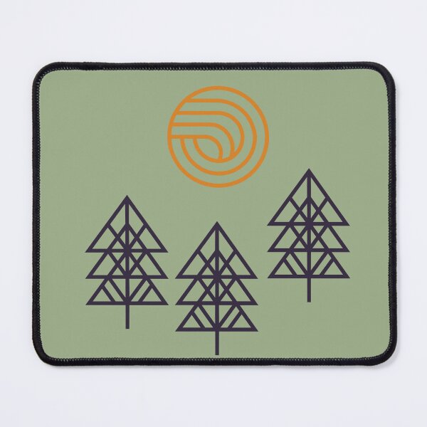 Item preview, Pine Trees and the Sun Geometrical Sage Green designed and sold by Smart-Arts.