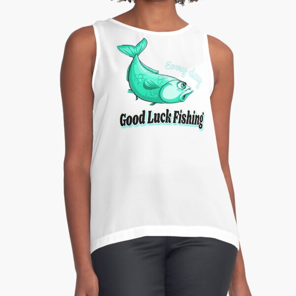 My Lucky Fishing Tank Top for Women | Fish Face |Medium