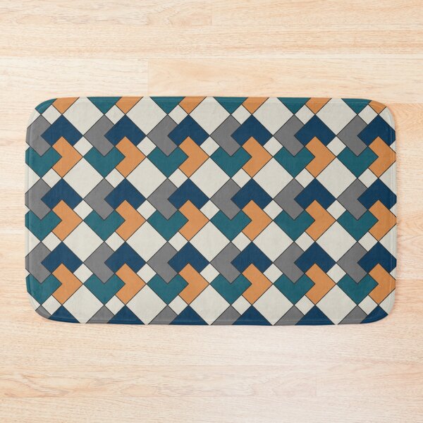 Item preview, Dark Blue Japandi Inspired Diamonds Pattern designed and sold by beccaveedesigns.