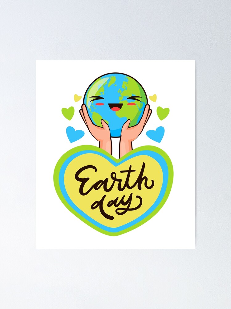 Premium Vector | Hand drawn black and white vector happy earth day poster  depicting globe in hands