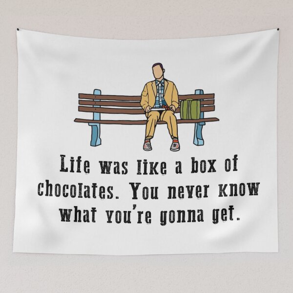 Item preview, Forrest Gump "Life was like a box of chocolates. You never know what you’re gonna get." designed and sold by DesignJadaStore.