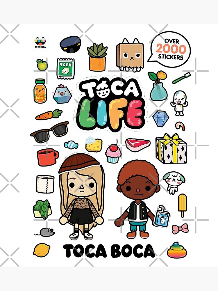 A poster from the game Toca Boca world with a name, personalized