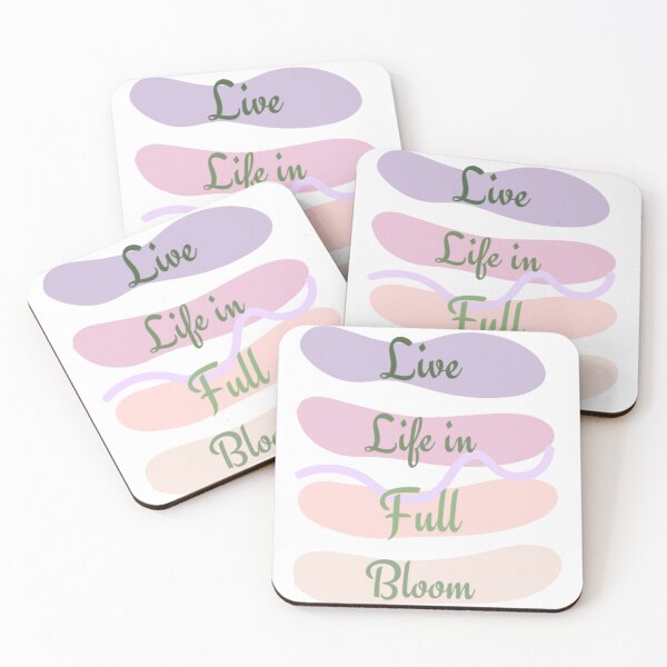 Item preview, Live life in full bloom , Inspirational life quote (color palate, colour pallete)  designed and sold by Sanaura.