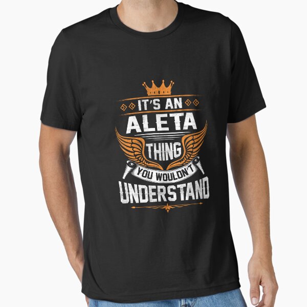 Vista previa del artículo con la obra «Camiseta con el nombre de Aleta - Camiseta con el nombre de las cosas de Aleta», diseñado y vendido por geniajmk13.