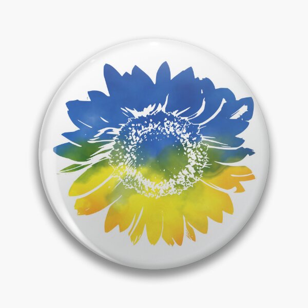 Item preview, Sunflower On Ukraine Flag Colors Blue Yellow designed and sold by Calico Forest.