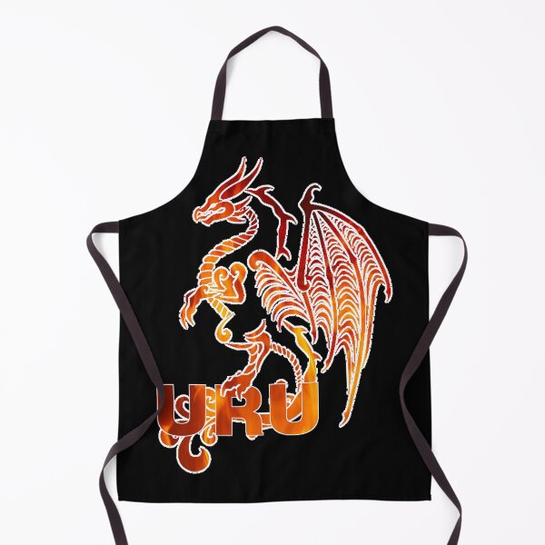 Item preview, Uru Dragon Orange Flames White Outline designed and sold by Freihalt.