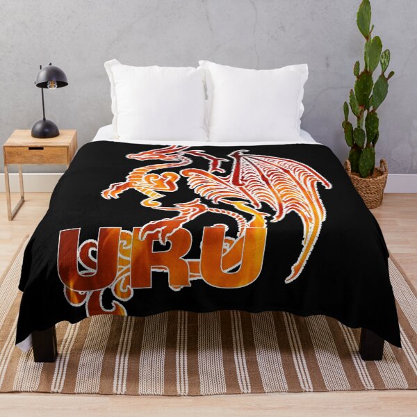 Item preview, Uru Dragon Orange Flames White Outline designed and sold by Freihalt.