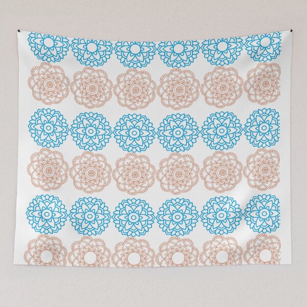 Item preview, Luxury Mandala Seamless Pattern -  Blue and Red Mandala Designs designed and sold by podekom.